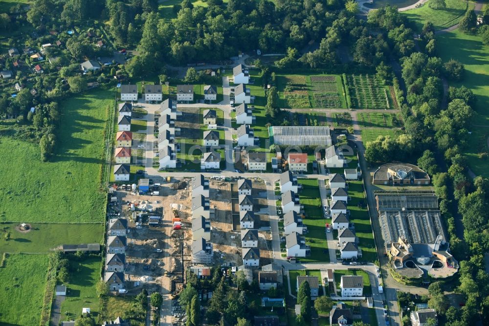 Luftbild Berlin - Wohngebiet einer Einfamilienhaus- Siedlung An der Neumark in Berlin, Deutschland