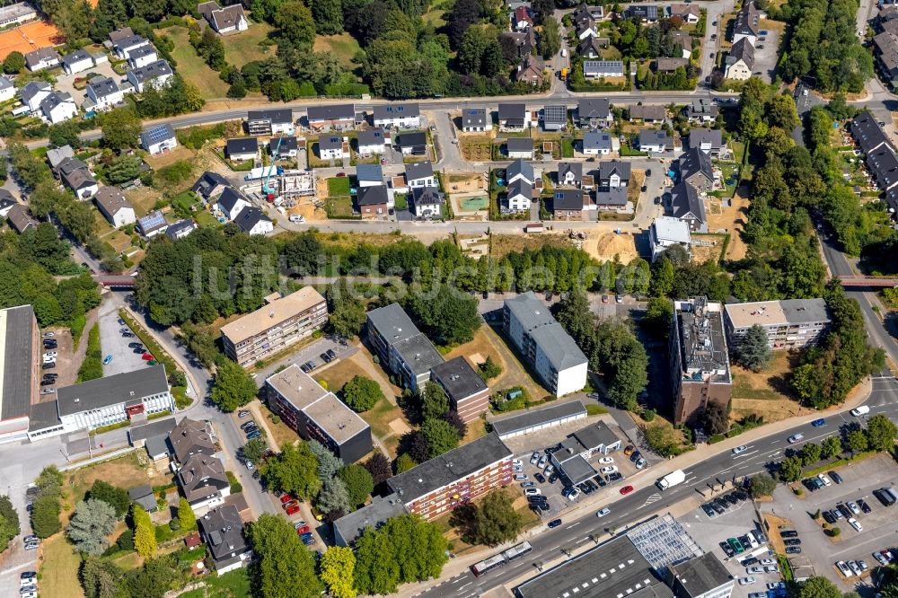 Luftaufnahme Heiligenhaus - Wohngebiet einer Einfamilienhaus- Siedlung am Nordring in Heiligenhaus im Bundesland Nordrhein-Westfalen, Deutschland