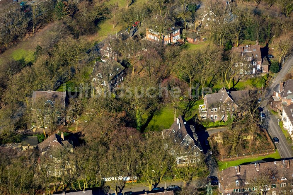 Oberhausen von oben - Wohngebiet einer Einfamilienhaus- Siedlung in Oberhausen im Bundesland Nordrhein-Westfalen