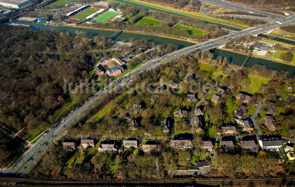 Oberhausen aus der Vogelperspektive: Wohngebiet einer Einfamilienhaus- Siedlung in Oberhausen im Bundesland Nordrhein-Westfalen