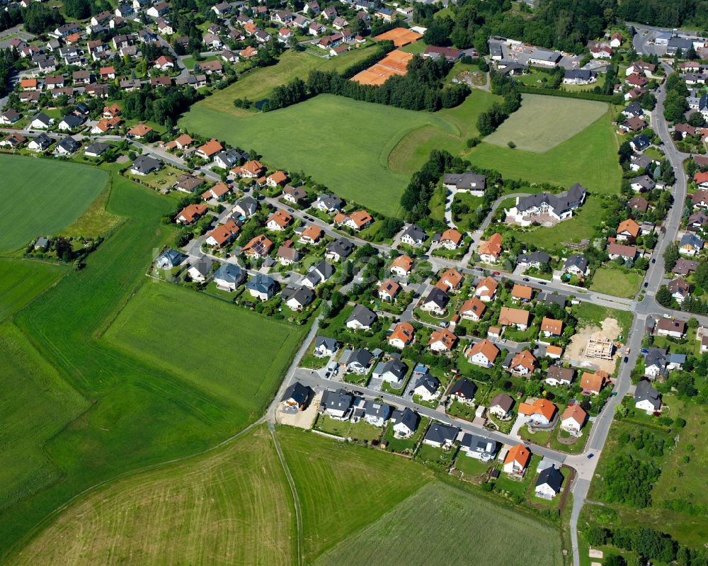 Luftaufnahme Oberkotzau - Wohngebiet einer Einfamilienhaus- Siedlung in Oberkotzau im Bundesland Bayern, Deutschland