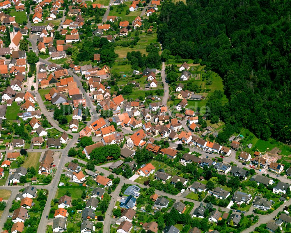 Luftbild Oberndorf - Wohngebiet einer Einfamilienhaus- Siedlung in Oberndorf im Bundesland Baden-Württemberg, Deutschland