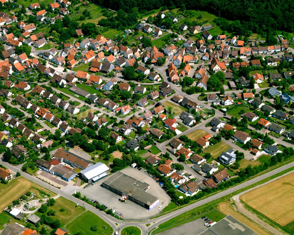 Oberndorf von oben - Wohngebiet einer Einfamilienhaus- Siedlung in Oberndorf im Bundesland Baden-Württemberg, Deutschland