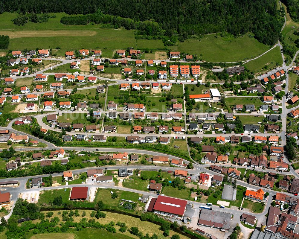 Oberschwandorf von oben - Wohngebiet einer Einfamilienhaus- Siedlung in Oberschwandorf im Bundesland Baden-Württemberg, Deutschland