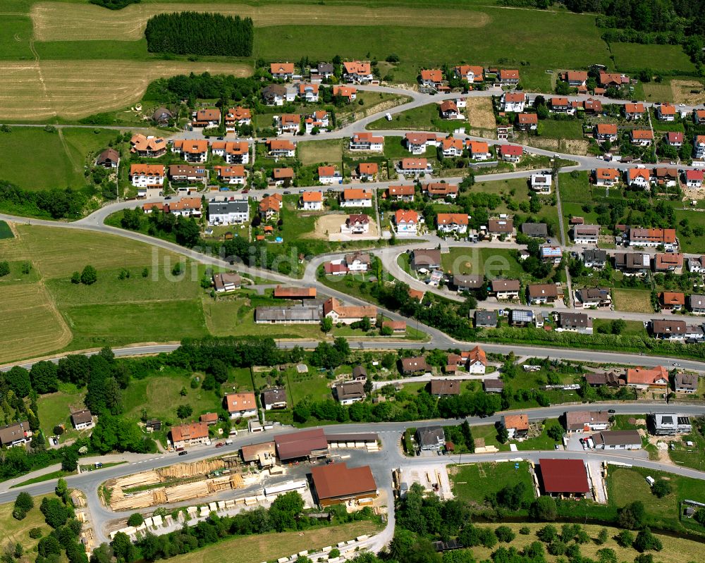 Oberschwandorf aus der Vogelperspektive: Wohngebiet einer Einfamilienhaus- Siedlung in Oberschwandorf im Bundesland Baden-Württemberg, Deutschland