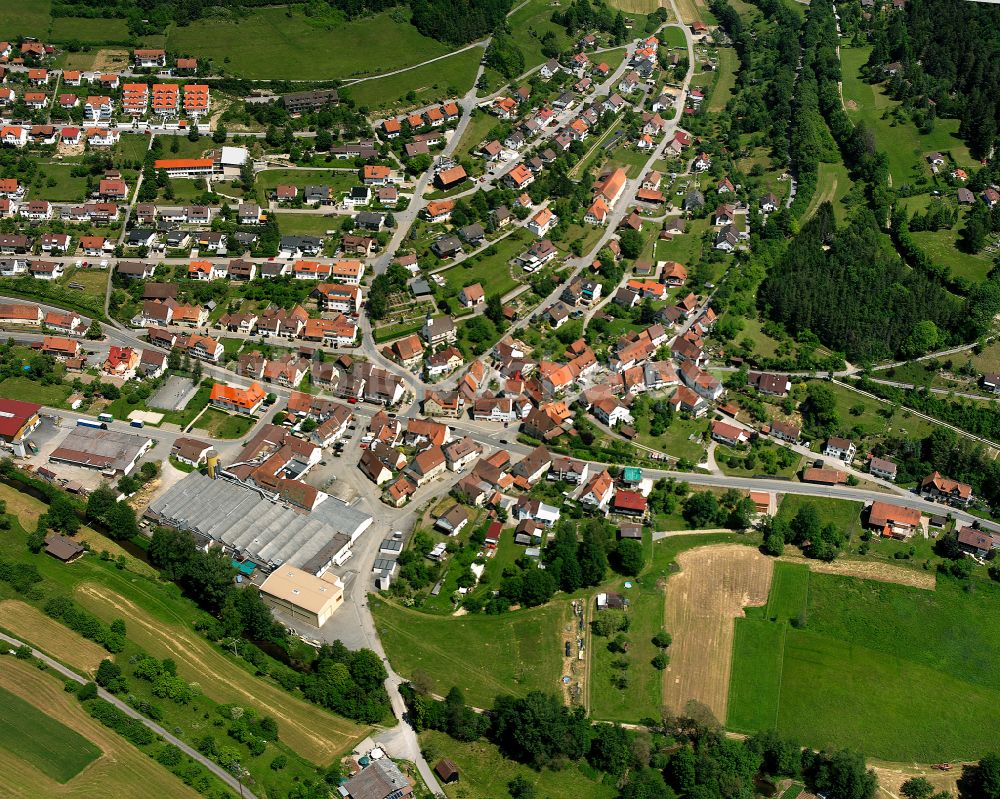 Luftbild Oberschwandorf - Wohngebiet einer Einfamilienhaus- Siedlung in Oberschwandorf im Bundesland Baden-Württemberg, Deutschland