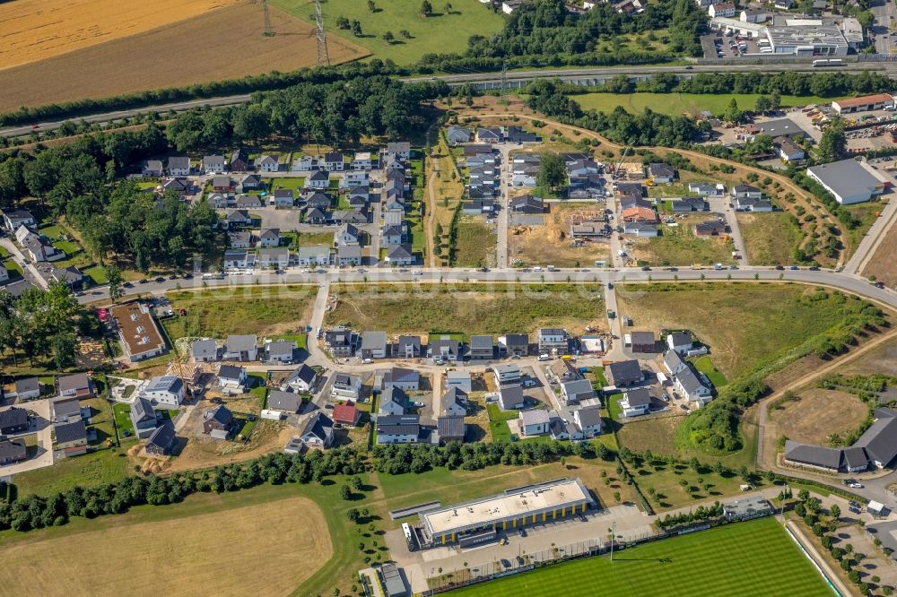 Dortmund von oben - Wohngebiet einer Einfamilienhaus- Siedlung im Ortsteil Brackeler Feld in Dortmund im Bundesland Nordrhein-Westfalen, Deutschland