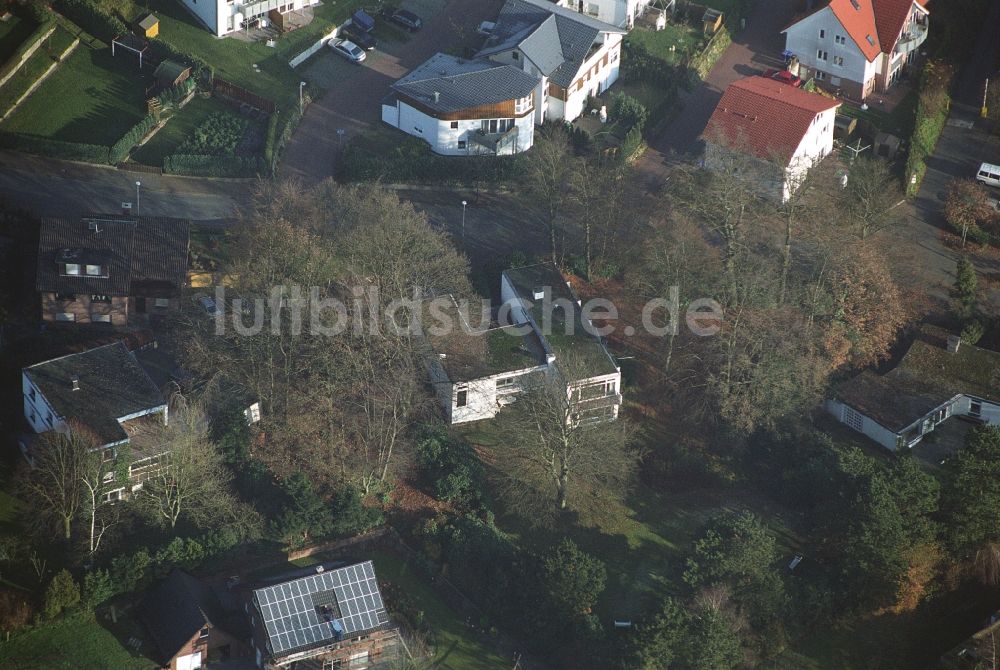 Luftaufnahme Ibbenbüren - Wohngebiet einer Einfamilienhaus- Siedlung im Ortsteil Schafberg in Ibbenbüren im Bundesland Nordrhein-Westfalen, Deutschland