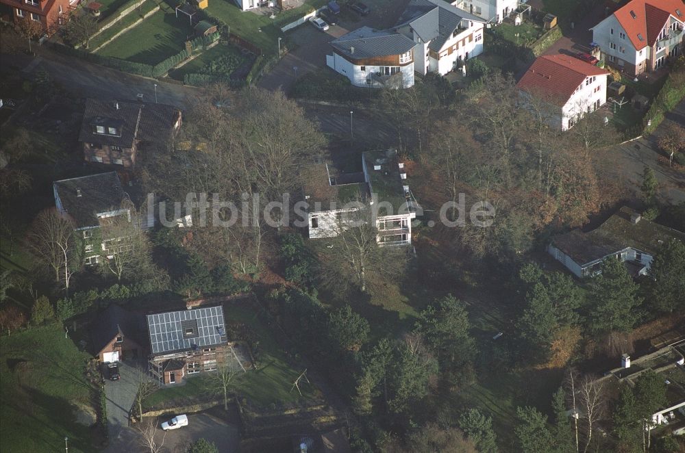 Ibbenbüren von oben - Wohngebiet einer Einfamilienhaus- Siedlung im Ortsteil Schafberg in Ibbenbüren im Bundesland Nordrhein-Westfalen, Deutschland