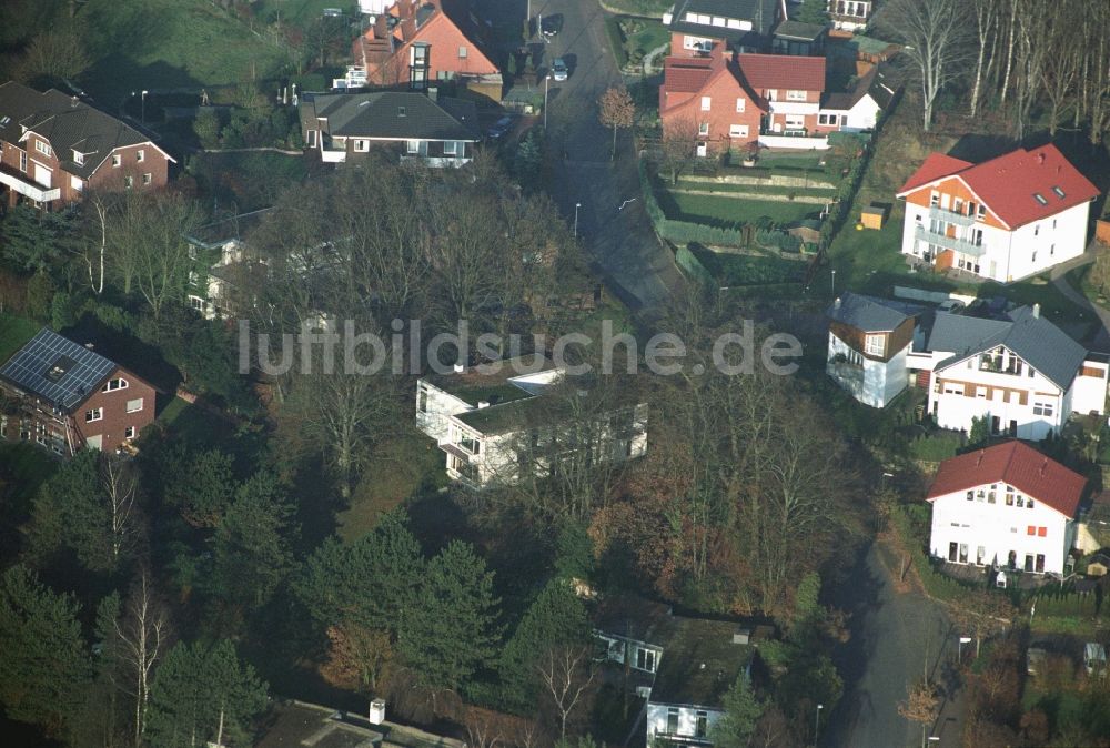 Ibbenbüren aus der Vogelperspektive: Wohngebiet einer Einfamilienhaus- Siedlung im Ortsteil Schafberg in Ibbenbüren im Bundesland Nordrhein-Westfalen, Deutschland