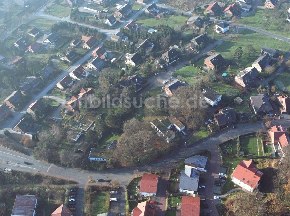 Ibbenbüren aus der Vogelperspektive: Wohngebiet einer Einfamilienhaus- Siedlung im Ortsteil Schafberg in Ibbenbüren im Bundesland Nordrhein-Westfalen, Deutschland