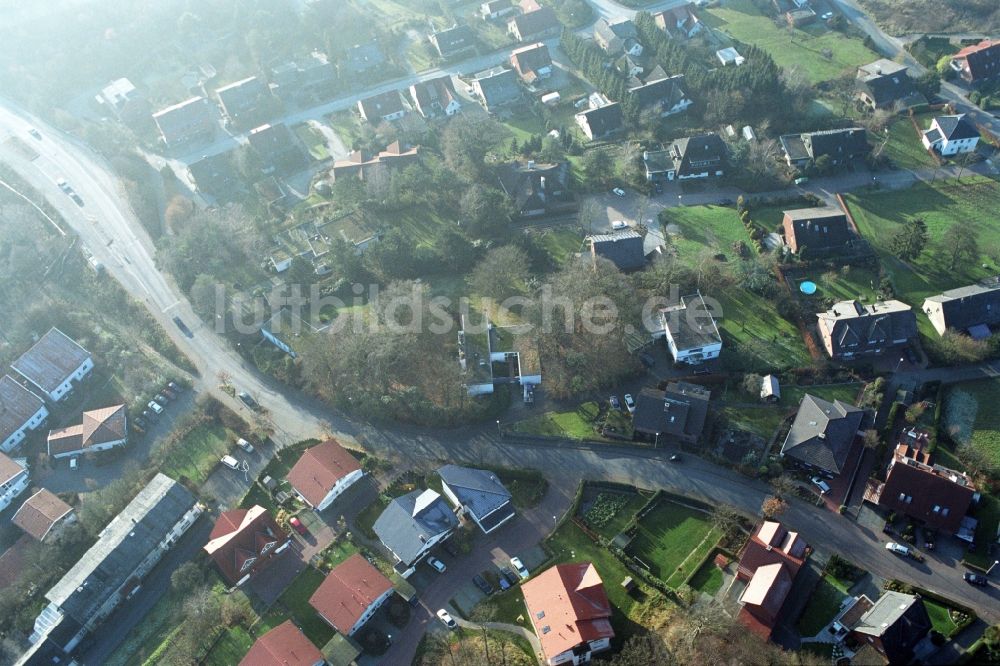 Ibbenbüren aus der Vogelperspektive: Wohngebiet einer Einfamilienhaus- Siedlung im Ortsteil Schafberg in Ibbenbüren im Bundesland Nordrhein-Westfalen, Deutschland