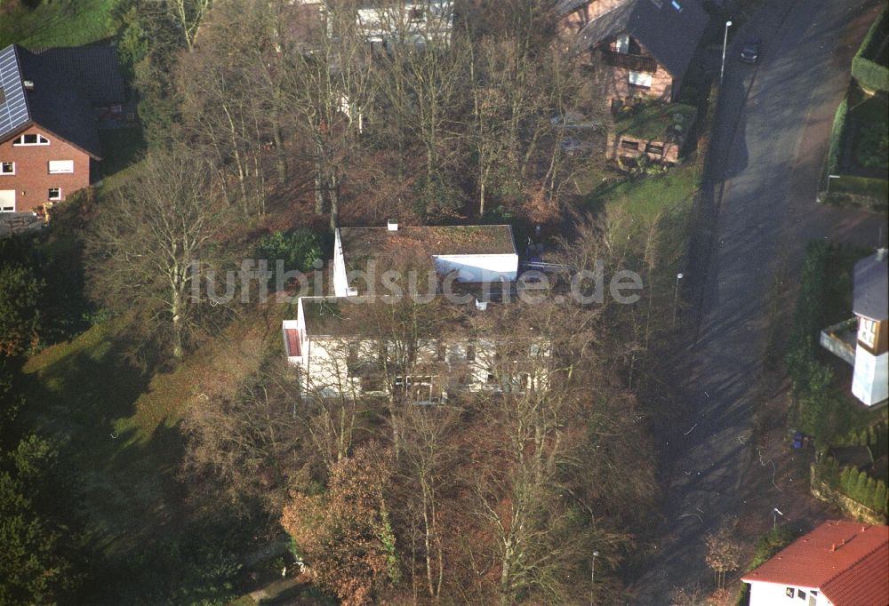 Luftaufnahme Ibbenbüren - Wohngebiet einer Einfamilienhaus- Siedlung im Ortsteil Schafberg in Ibbenbüren im Bundesland Nordrhein-Westfalen, Deutschland