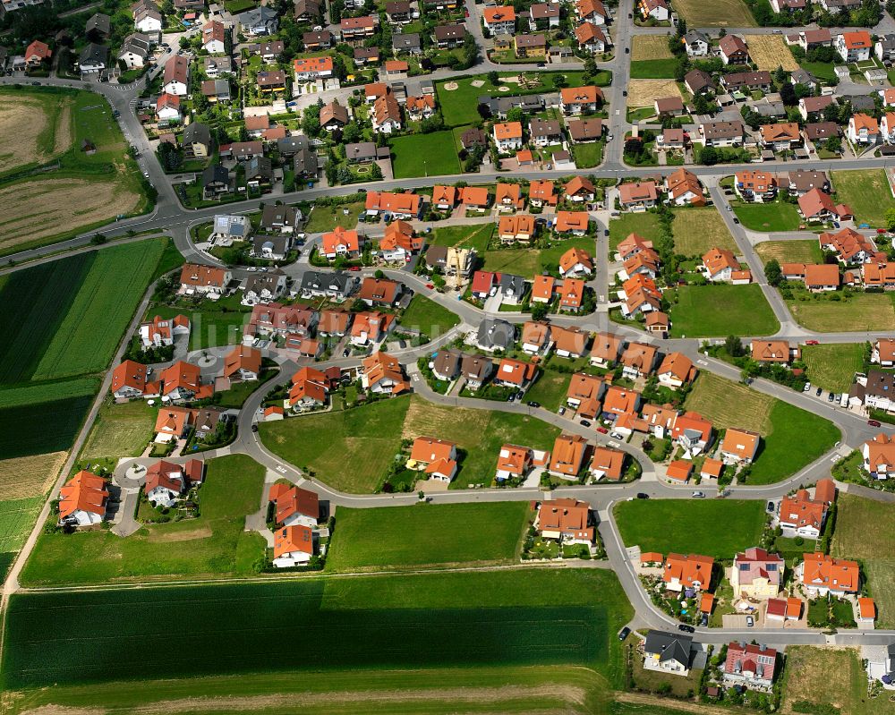 Luftaufnahme Ottenbronn - Wohngebiet einer Einfamilienhaus- Siedlung in Ottenbronn im Bundesland Baden-Württemberg, Deutschland