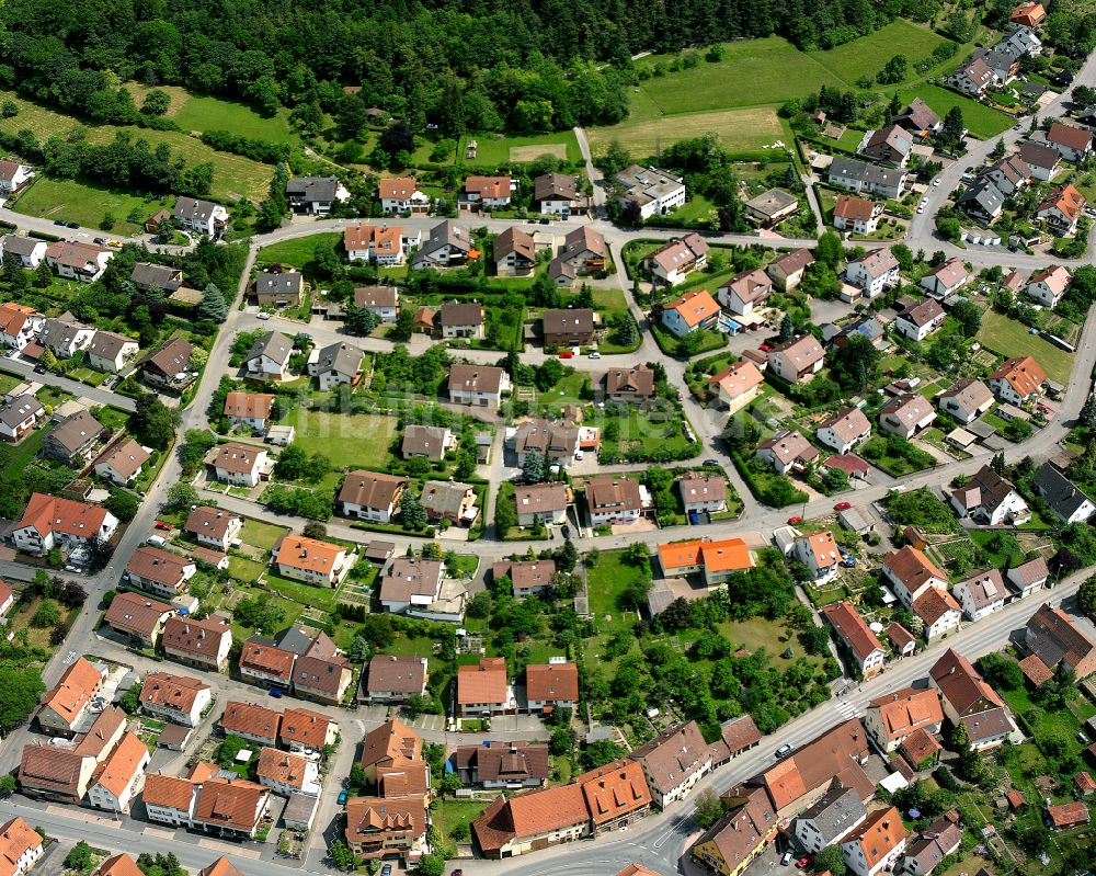 Luftbild Ottenbronn - Wohngebiet einer Einfamilienhaus- Siedlung in Ottenbronn im Bundesland Baden-Württemberg, Deutschland