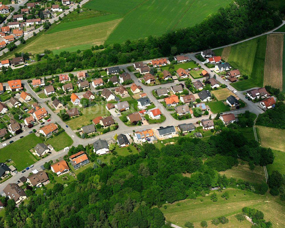 Luftaufnahme Ottenbronn - Wohngebiet einer Einfamilienhaus- Siedlung in Ottenbronn im Bundesland Baden-Württemberg, Deutschland