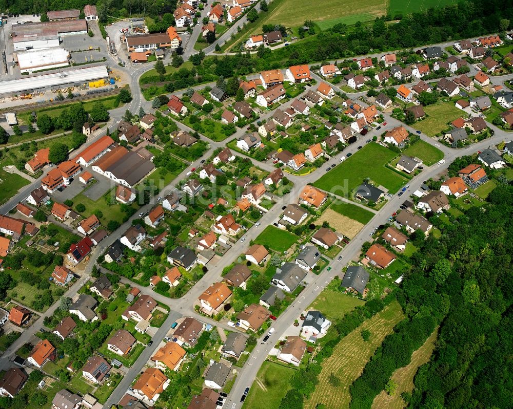 Ottenbronn von oben - Wohngebiet einer Einfamilienhaus- Siedlung in Ottenbronn im Bundesland Baden-Württemberg, Deutschland