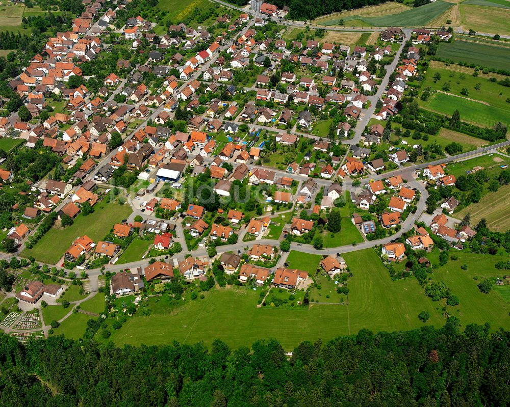 Luftbild Ottenbronn - Wohngebiet einer Einfamilienhaus- Siedlung in Ottenbronn im Bundesland Baden-Württemberg, Deutschland