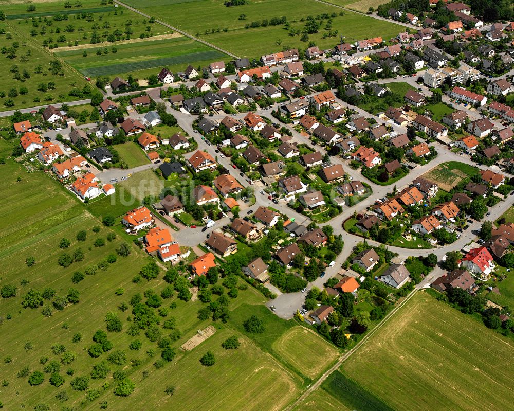 Luftaufnahme Ottenbronn - Wohngebiet einer Einfamilienhaus- Siedlung in Ottenbronn im Bundesland Baden-Württemberg, Deutschland