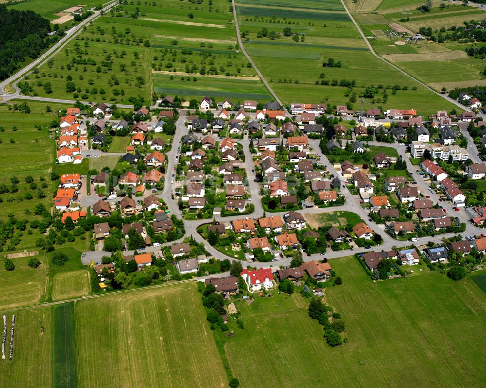 Ottenbronn aus der Vogelperspektive: Wohngebiet einer Einfamilienhaus- Siedlung in Ottenbronn im Bundesland Baden-Württemberg, Deutschland