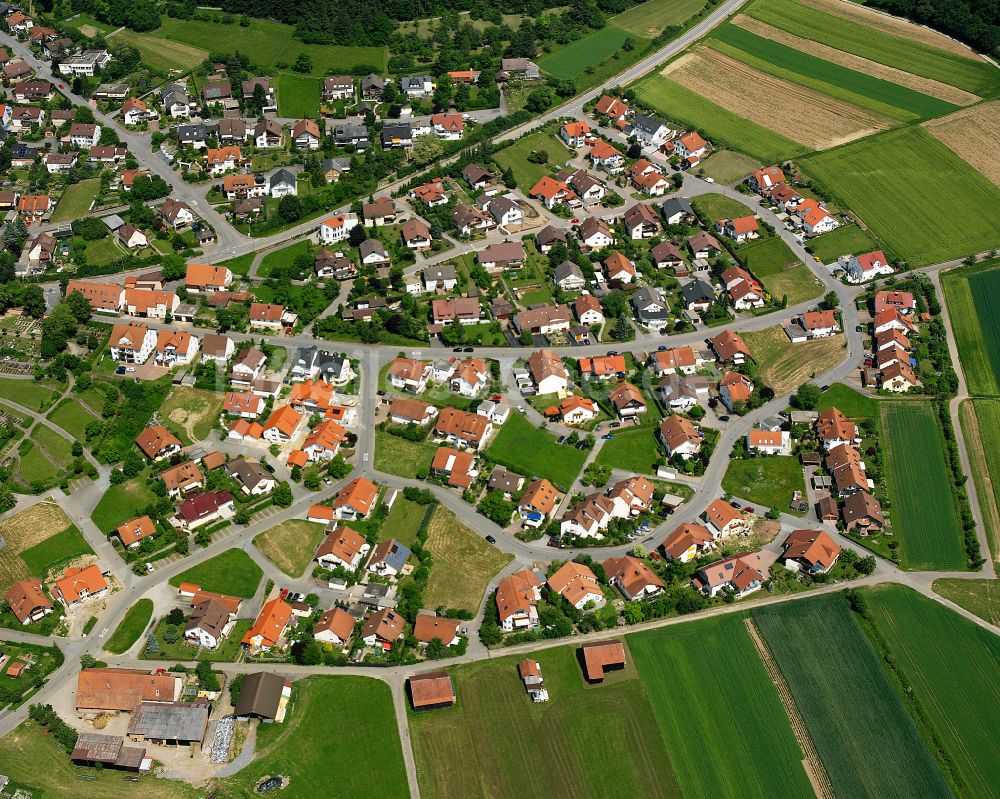 Luftaufnahme Ottenbronn - Wohngebiet einer Einfamilienhaus- Siedlung in Ottenbronn im Bundesland Baden-Württemberg, Deutschland