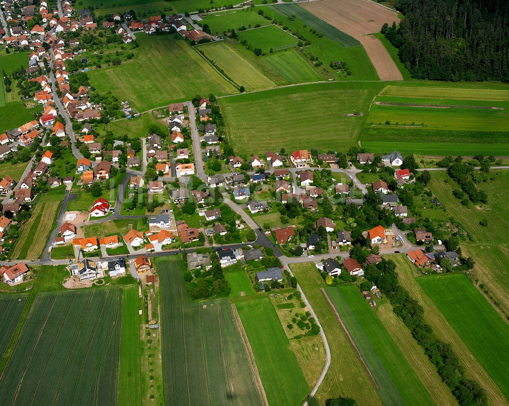 Ottenbronn von oben - Wohngebiet einer Einfamilienhaus- Siedlung in Ottenbronn im Bundesland Baden-Württemberg, Deutschland