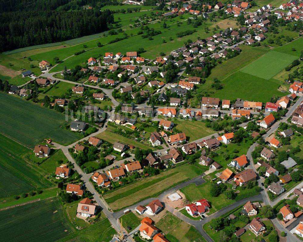 Ottenbronn von oben - Wohngebiet einer Einfamilienhaus- Siedlung in Ottenbronn im Bundesland Baden-Württemberg, Deutschland