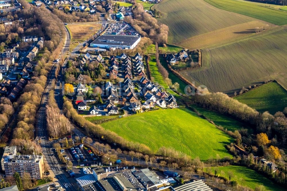 Heiligenhaus von oben - Wohngebiet einer Einfamilienhaus- Siedlung Otterbeckstraße - Tersteegenstraße in Heiligenhaus im Bundesland Nordrhein-Westfalen, Deutschland