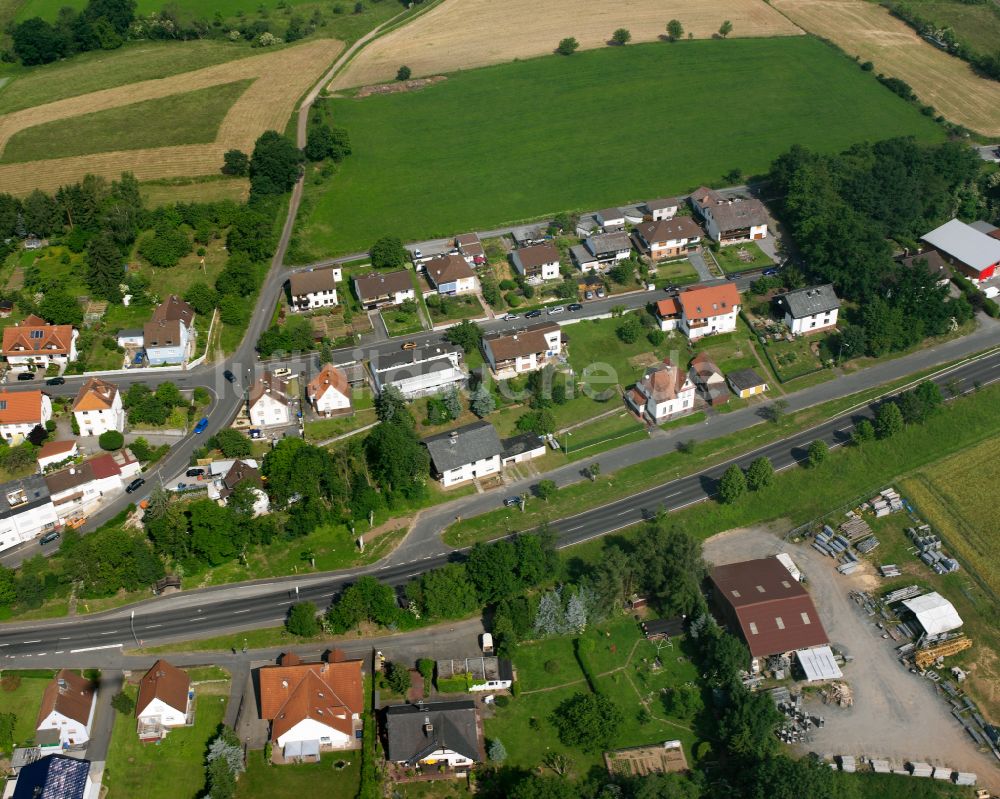 Rainrod aus der Vogelperspektive: Wohngebiet einer Einfamilienhaus- Siedlung in Rainrod im Bundesland Hessen, Deutschland