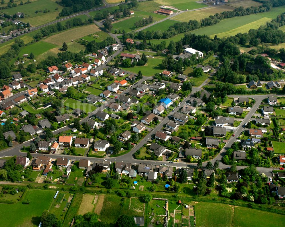 Rainrod von oben - Wohngebiet einer Einfamilienhaus- Siedlung in Rainrod im Bundesland Hessen, Deutschland