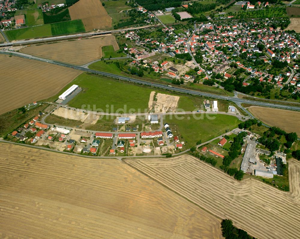 Luftaufnahme Röderau-Bobersen - Wohngebiet einer Einfamilienhaus- Siedlung in Röderau-Bobersen im Bundesland Sachsen, Deutschland