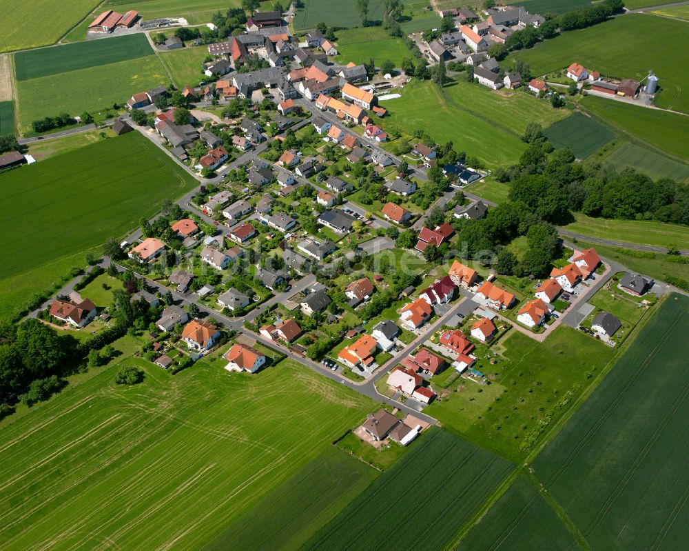 Luftaufnahme Reibertenrod - Wohngebiet einer Einfamilienhaus- Siedlung in Reibertenrod im Bundesland Hessen, Deutschland