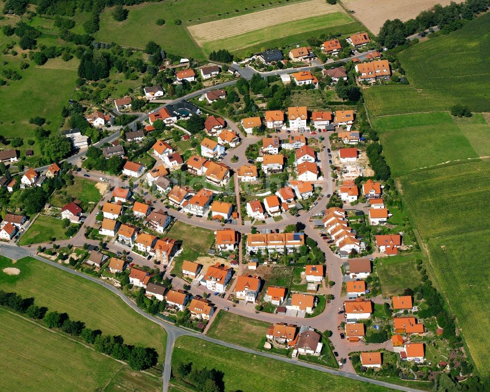 Reichelsheim (Odenwald) aus der Vogelperspektive: Wohngebiet einer Einfamilienhaus- Siedlung in Reichelsheim (Odenwald) im Bundesland Hessen, Deutschland