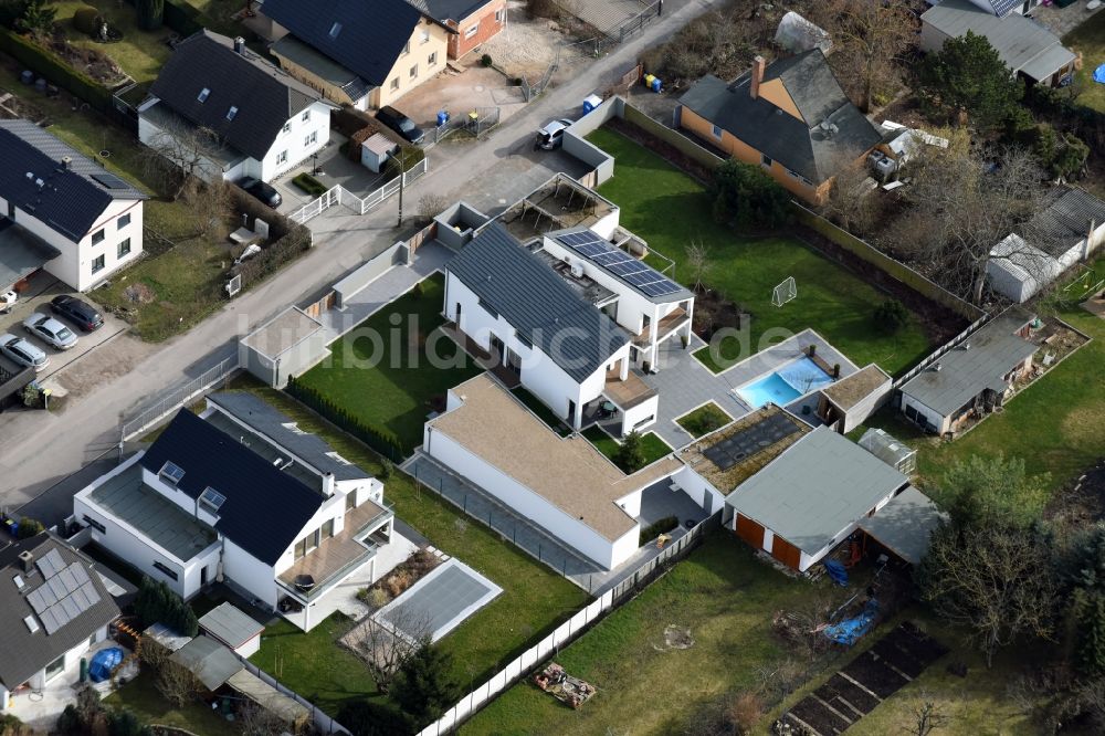 Luftbild Magdeburg - Wohngebiet einer Einfamilienhaus- Siedlung Im Rennegarten im Ortsteil Nordwest in Magdeburg im Bundesland Sachsen-Anhalt