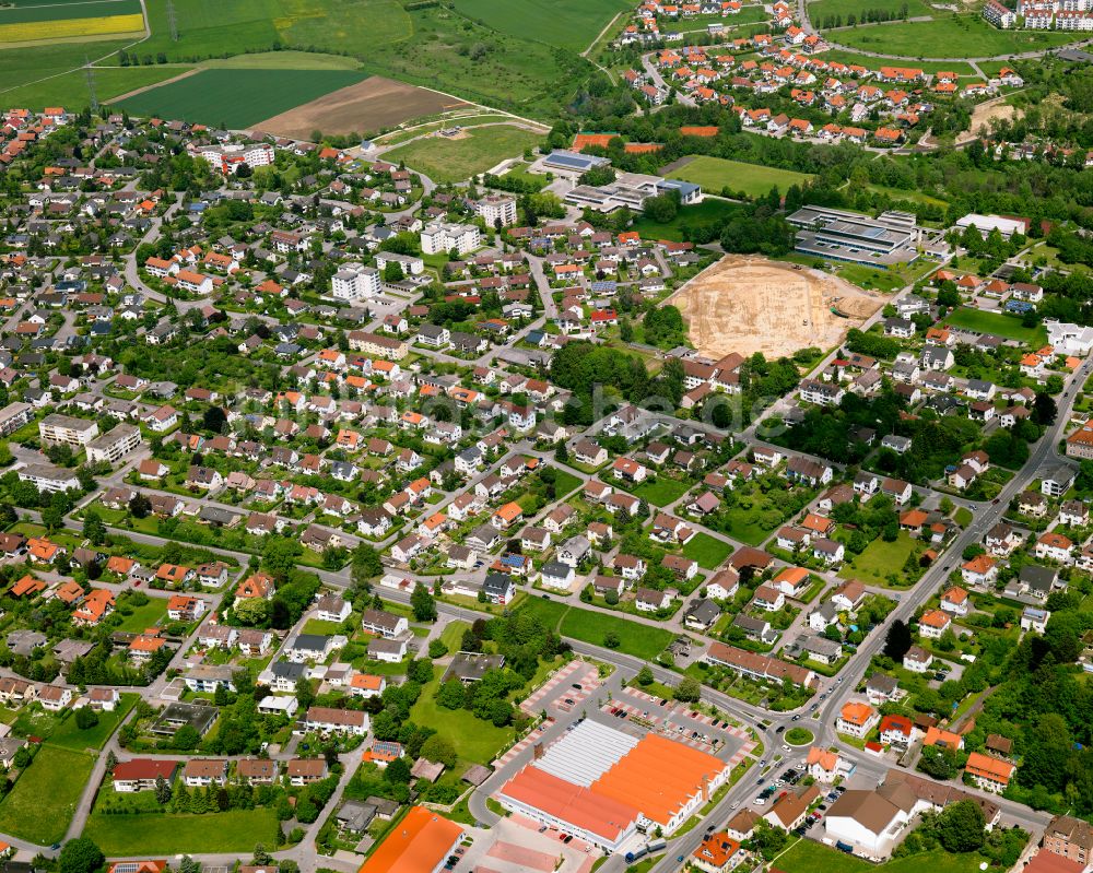 Riedlingen von oben - Wohngebiet einer Einfamilienhaus- Siedlung in Riedlingen im Bundesland Baden-Württemberg, Deutschland