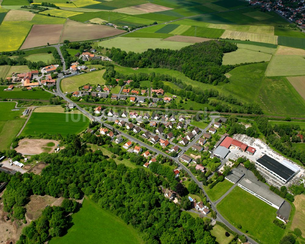 Luftbild Rimlos - Wohngebiet einer Einfamilienhaus- Siedlung in Rimlos im Bundesland Hessen, Deutschland