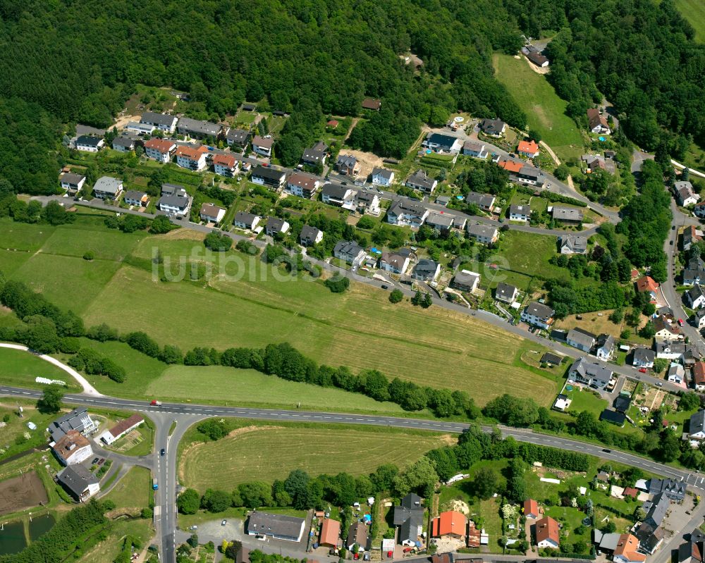 Rodenbach aus der Vogelperspektive: Wohngebiet einer Einfamilienhaus- Siedlung in Rodenbach im Bundesland Hessen, Deutschland