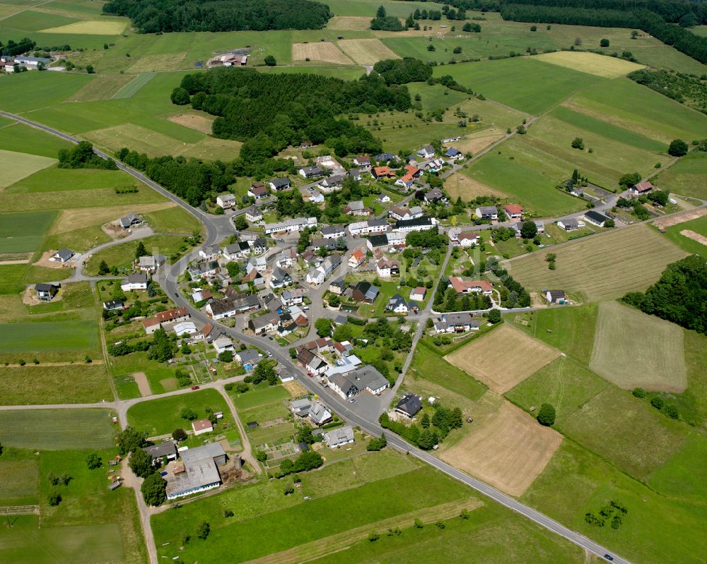 Luftaufnahme Rodenberg - Wohngebiet einer Einfamilienhaus- Siedlung in Rodenberg im Bundesland Hessen, Deutschland