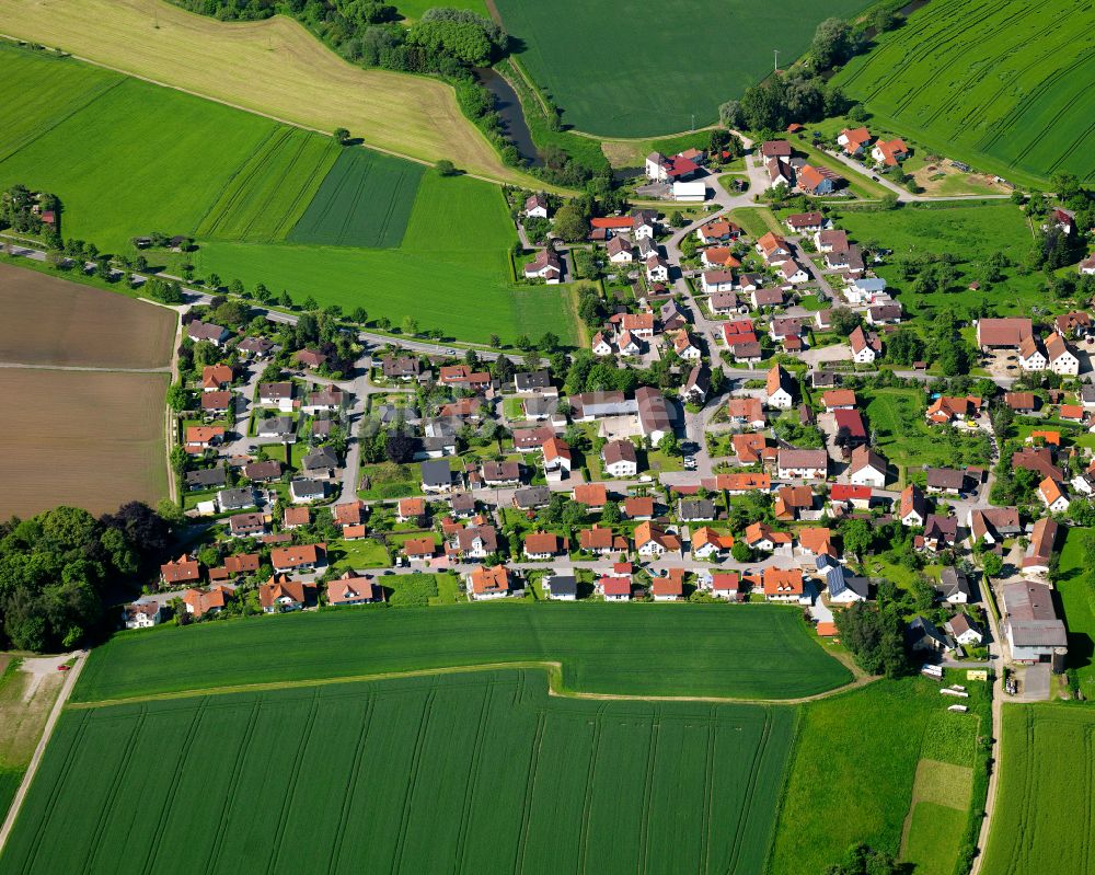 Luftbild Rot - Wohngebiet einer Einfamilienhaus- Siedlung in Rot im Bundesland Baden-Württemberg, Deutschland