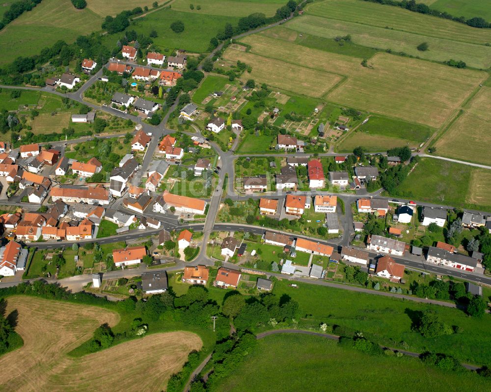 Luftbild Rudingshain - Wohngebiet einer Einfamilienhaus- Siedlung in Rudingshain im Bundesland Hessen, Deutschland