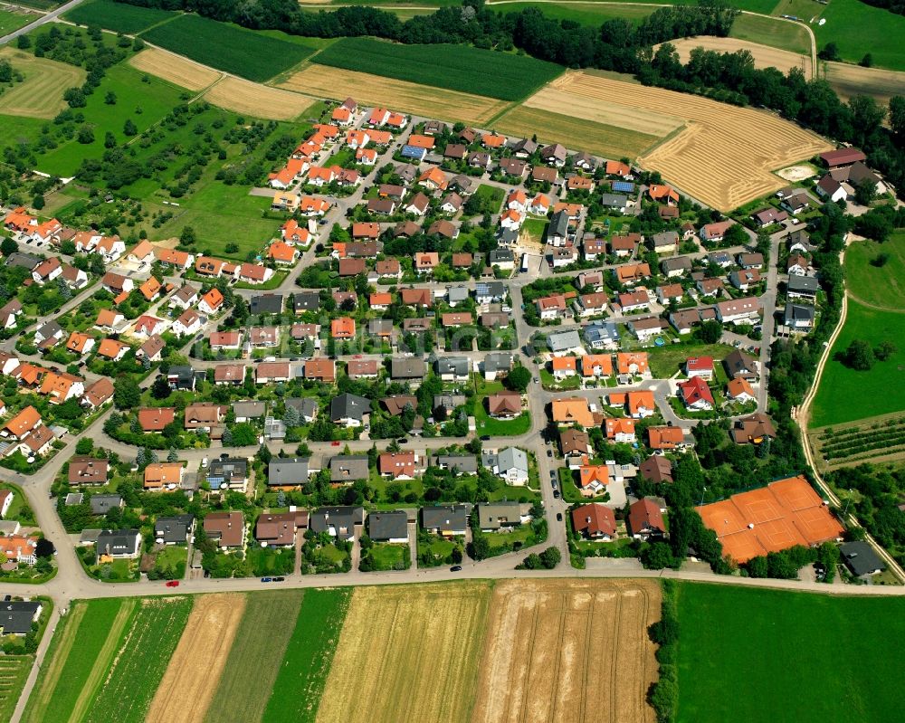 Luftbild Schlat - Wohngebiet einer Einfamilienhaus- Siedlung in Schlat im Bundesland Baden-Württemberg, Deutschland