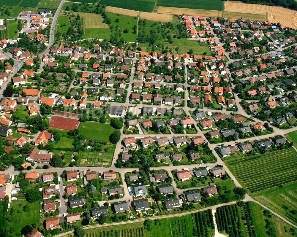 Luftaufnahme Schlat - Wohngebiet einer Einfamilienhaus- Siedlung in Schlat im Bundesland Baden-Württemberg, Deutschland