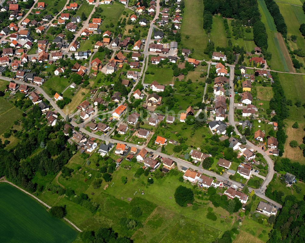 Luftbild Schömberg - Wohngebiet einer Einfamilienhaus- Siedlung in Schömberg im Bundesland Baden-Württemberg, Deutschland