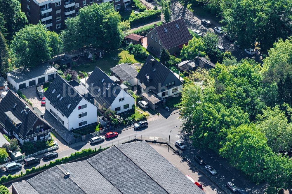 Hamburg aus der Vogelperspektive: Wohngebiet einer Einfamilienhaus- Siedlung am Schreinerweg im Ortsteil Lurup in Hamburg, Deutschland