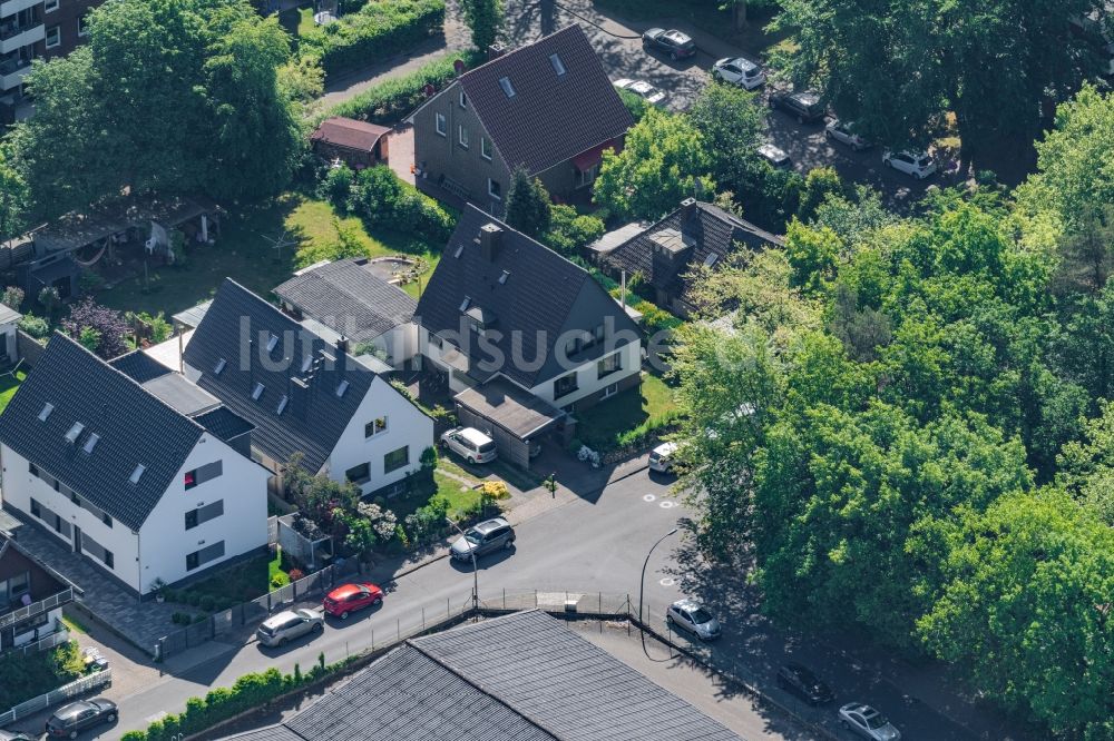 Luftbild Hamburg - Wohngebiet einer Einfamilienhaus- Siedlung am Schreinerweg im Ortsteil Lurup in Hamburg, Deutschland