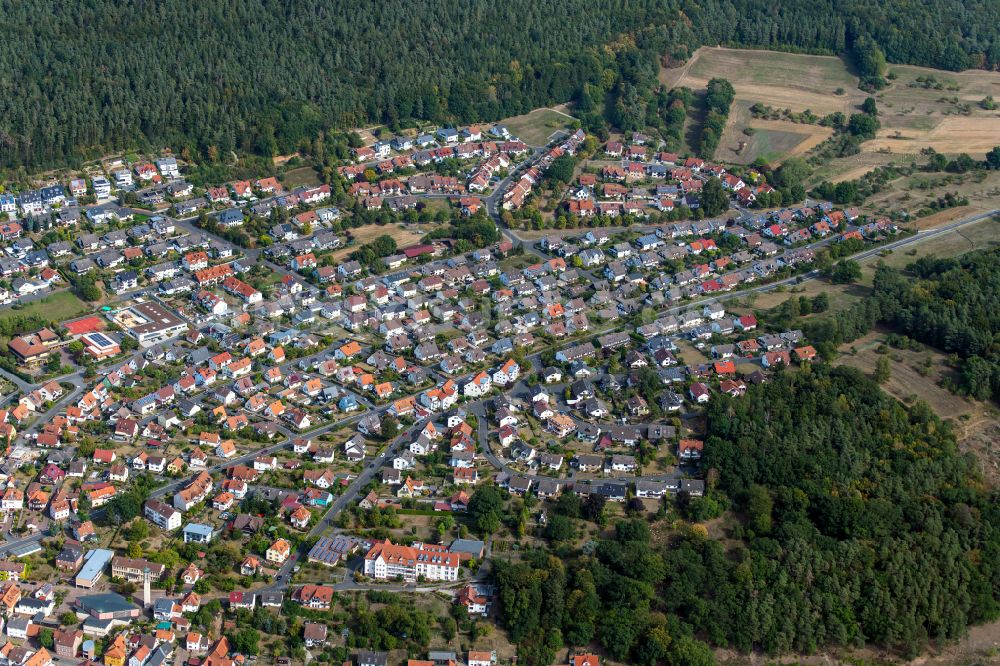 Luftbild Sendelbach - Wohngebiet einer Einfamilienhaus- Siedlung in Sendelbach im Bundesland Bayern, Deutschland