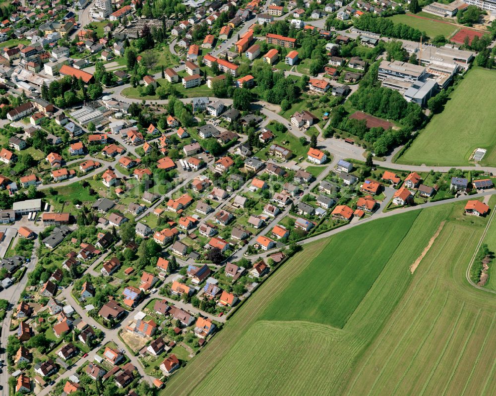 Solla aus der Vogelperspektive: Wohngebiet einer Einfamilienhaus- Siedlung in Solla im Bundesland Bayern, Deutschland