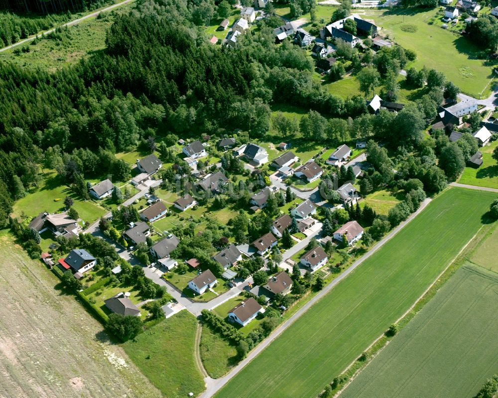 Luftbild Sparneck - Wohngebiet einer Einfamilienhaus- Siedlung in Sparneck im Bundesland Bayern, Deutschland