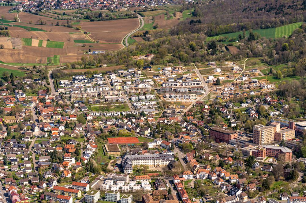 Lahr/Schwarzwald aus der Vogelperspektive: Wohngebiet einer Einfamilienhaus- Siedlung Stadtteil Hosenmatten in Burkheim in Lahr/Schwarzwald im Bundesland Baden-Württemberg, Deutschland