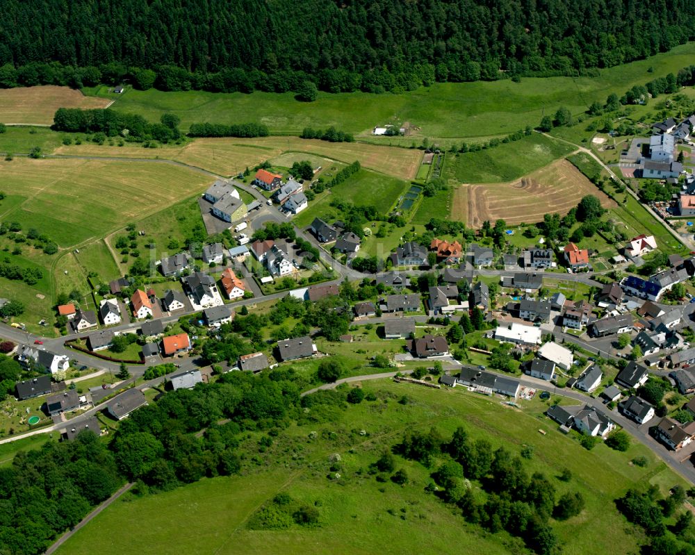 Steinbach von oben - Wohngebiet einer Einfamilienhaus- Siedlung in Steinbach im Bundesland Hessen, Deutschland